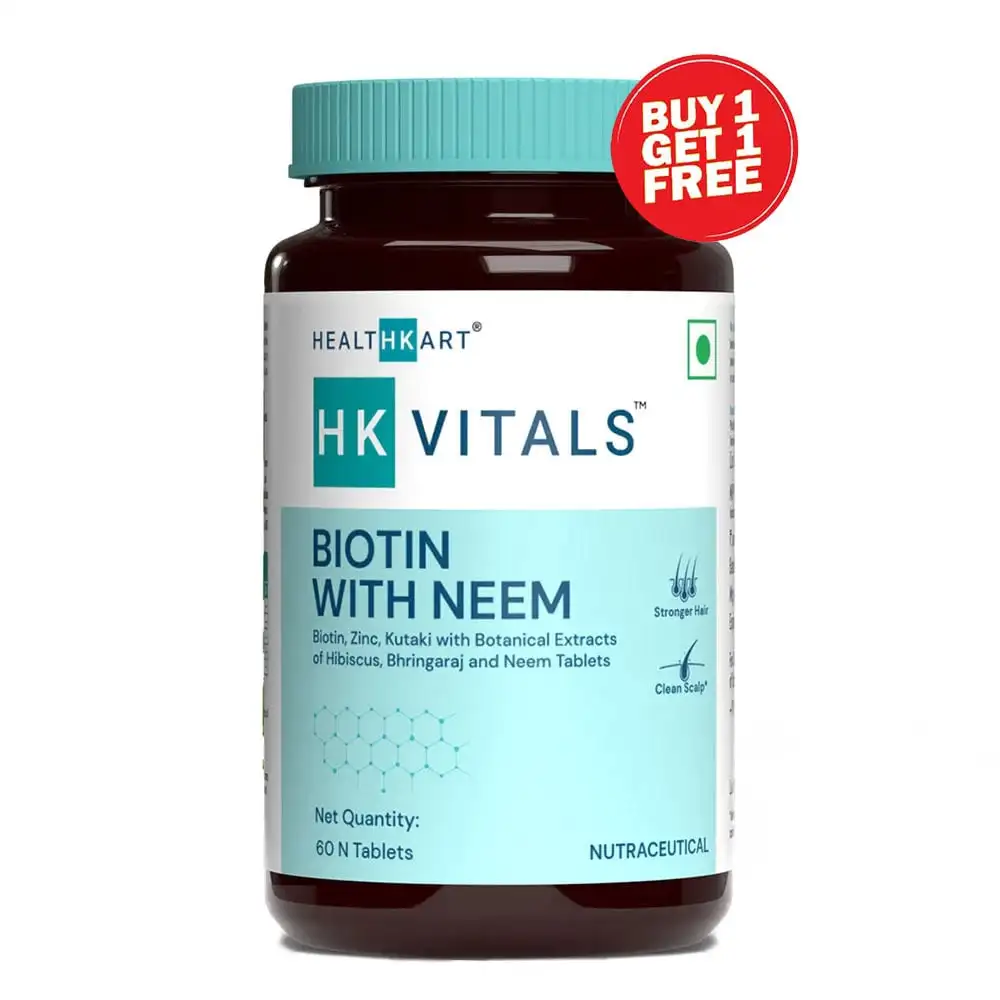 Healt HK Vitals Biotin with Neem,  60 tablet(s)  Unflavoured