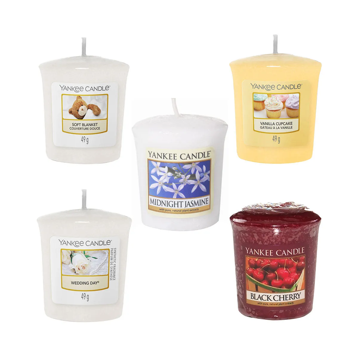 Yankee Candle Classic Votive Scented Candles - Pack of 5