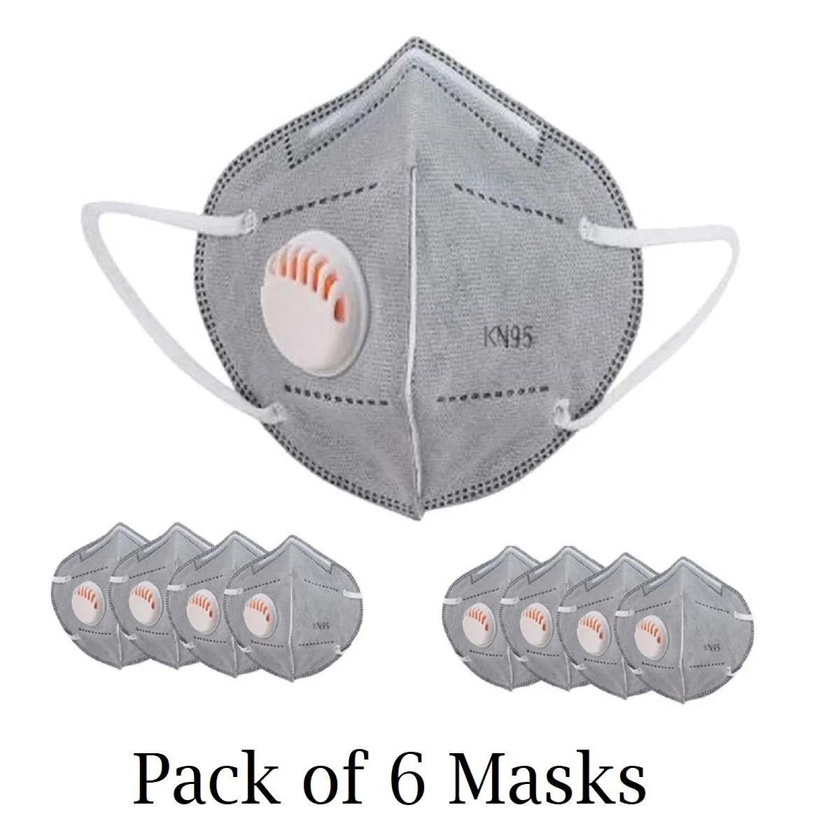 OOMPH KN95 Anti-Polution Mask with Respirator Valve Pack of 6