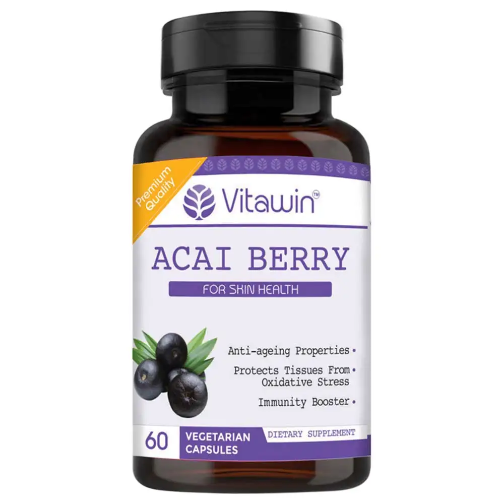 VITAWIN Acai Berry for Healthy Skin (500 mg),  60 capsules  Unflavoured