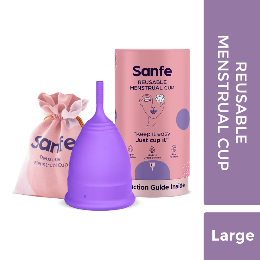 Sanfe Large Reusable Menstrual Cup for Women - 1 Pc