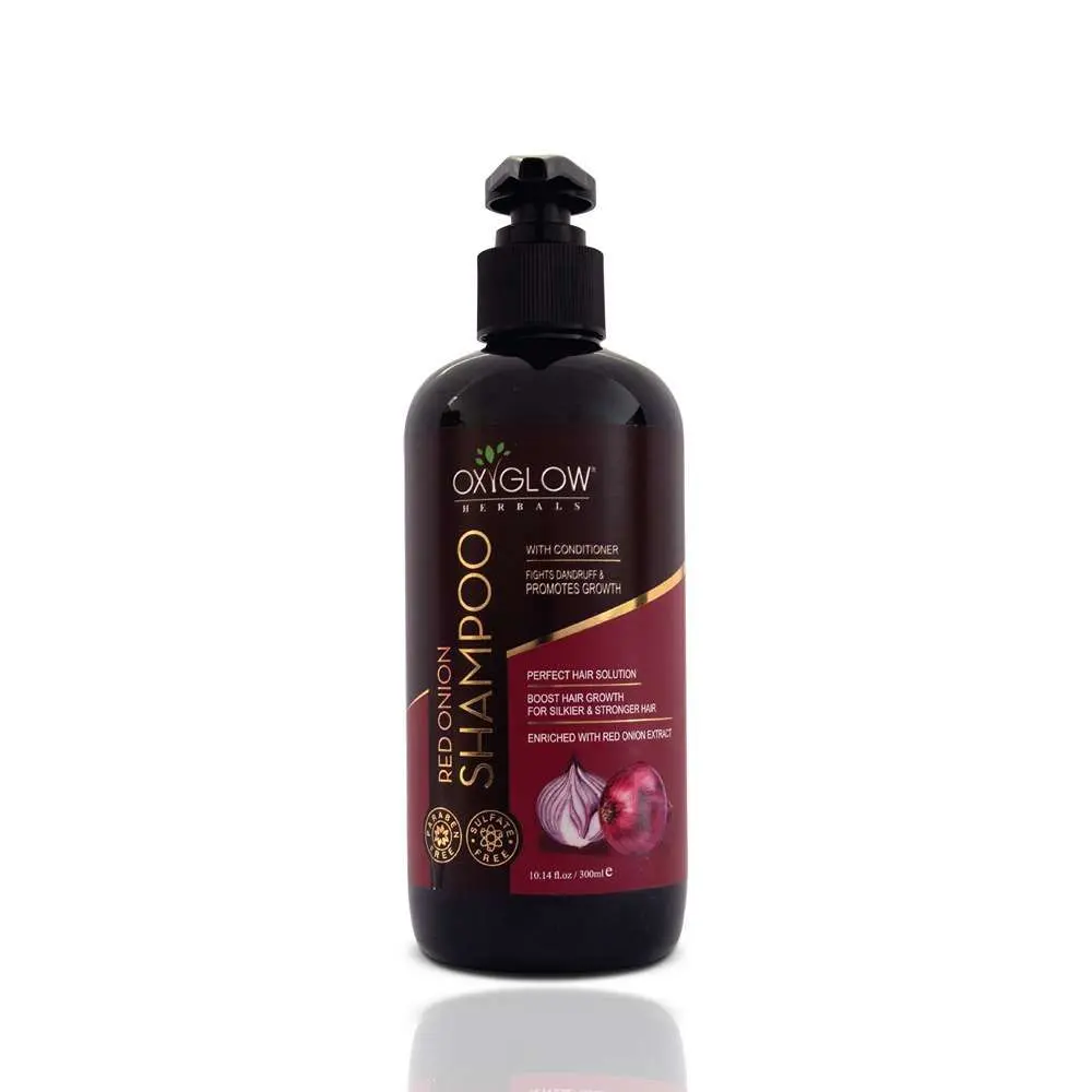 OxyGlow Herbals Red Onion Shampoo,300ml,Anti Hairfall,Soft&Silky Hair