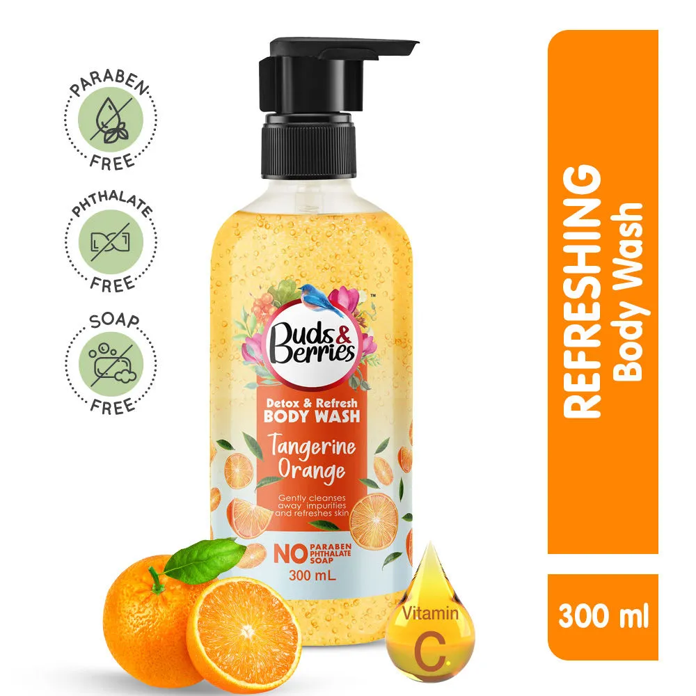 Buds & Berries Detox & Refresh Tangerine Orange Body Wash