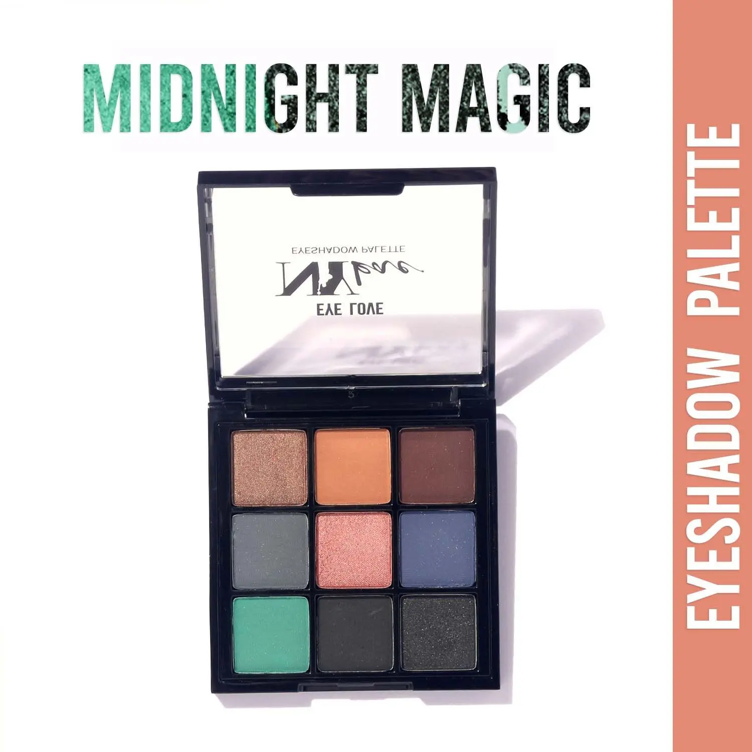 NY Bae Eye Love Eyeshadow Palette - Midnight Magic 01 (9 g) | 9 In 1 Palette | Black | Matte & Shimmer | Rich Colour | Long Wear | Super Blendable