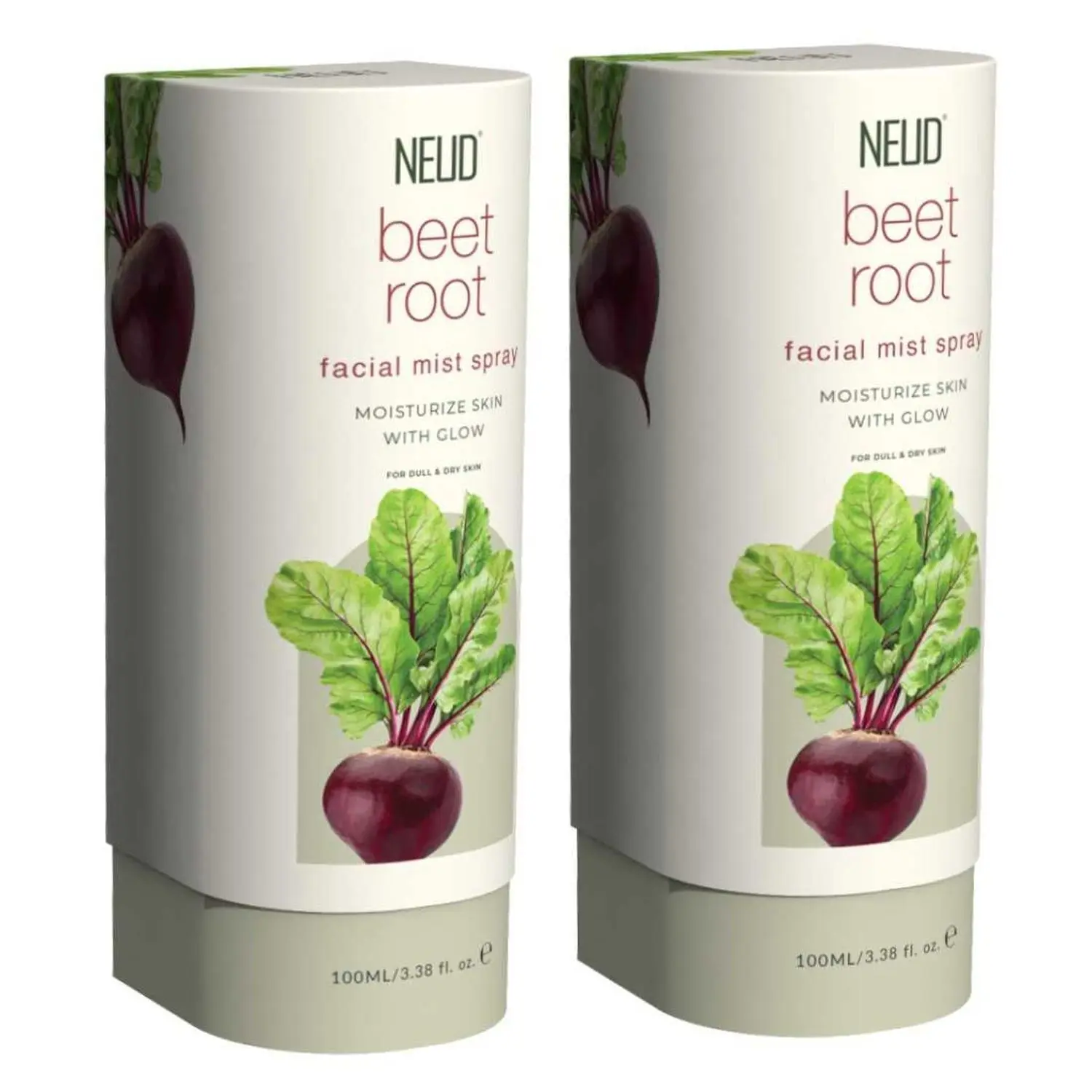 NEUD Beet Root Facial Mist Spray for Glowing and Moisturized Skin - 2 Packs (100 ml Each)