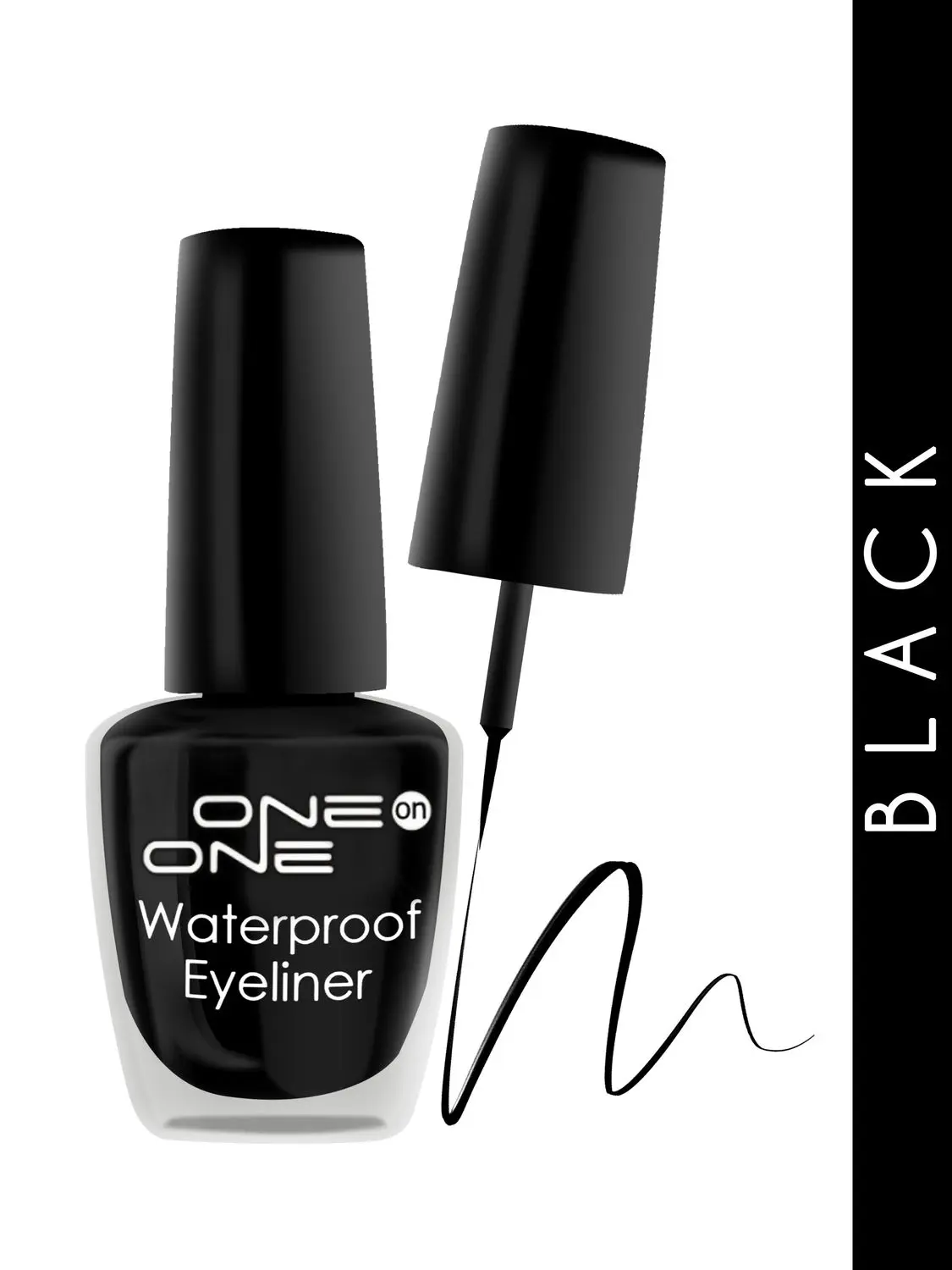 ONE on ONE 24 Hrs Long Lasting & Waterproof Eyeliner, Black (5 ml)