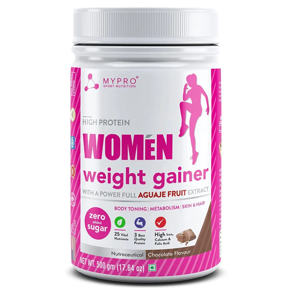 MYPRO SPORT NUTRITION High Protein Women Weight Gainer Chocolate Flavor For Women