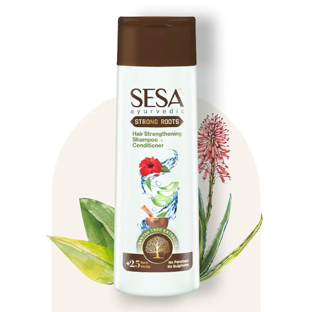 Sesa+ Ayurvedic Strong Roots Shampoo + Conditioner, Anti Hair Fall & Dandruff, NO Sulphates, Parabens (200 ml)