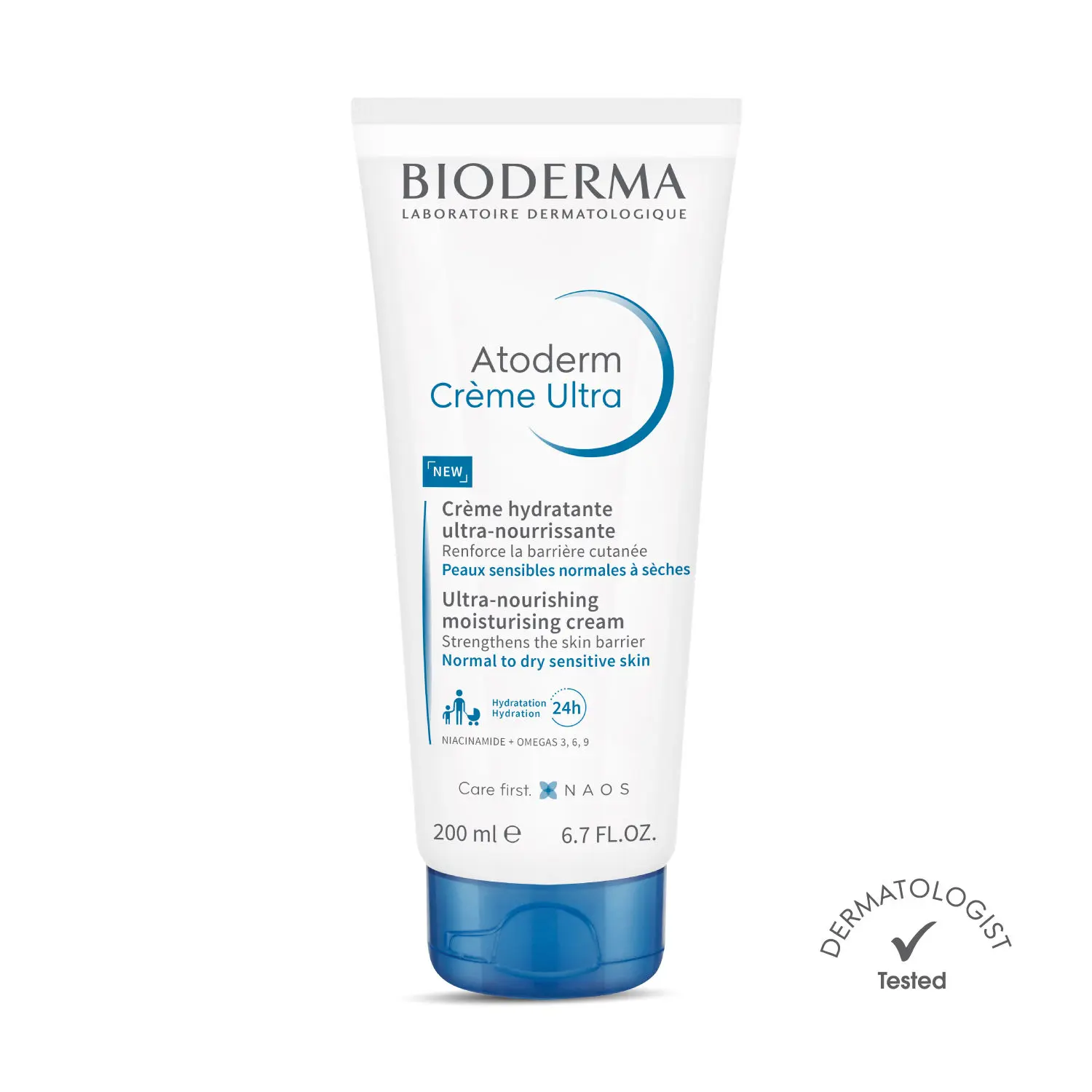 Bioderma Atoderm Creme Ultra Daily Hydrating Moisturizer For Normal To Sensitive Dry Skin, 200ml