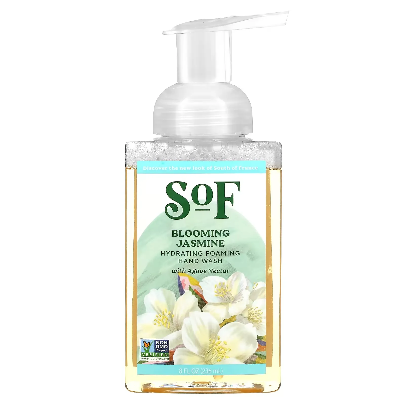 Hydrating Foaming Hand Wash with Agave Nectar, Blooming Jasmine, 8 fl oz (236 ml)