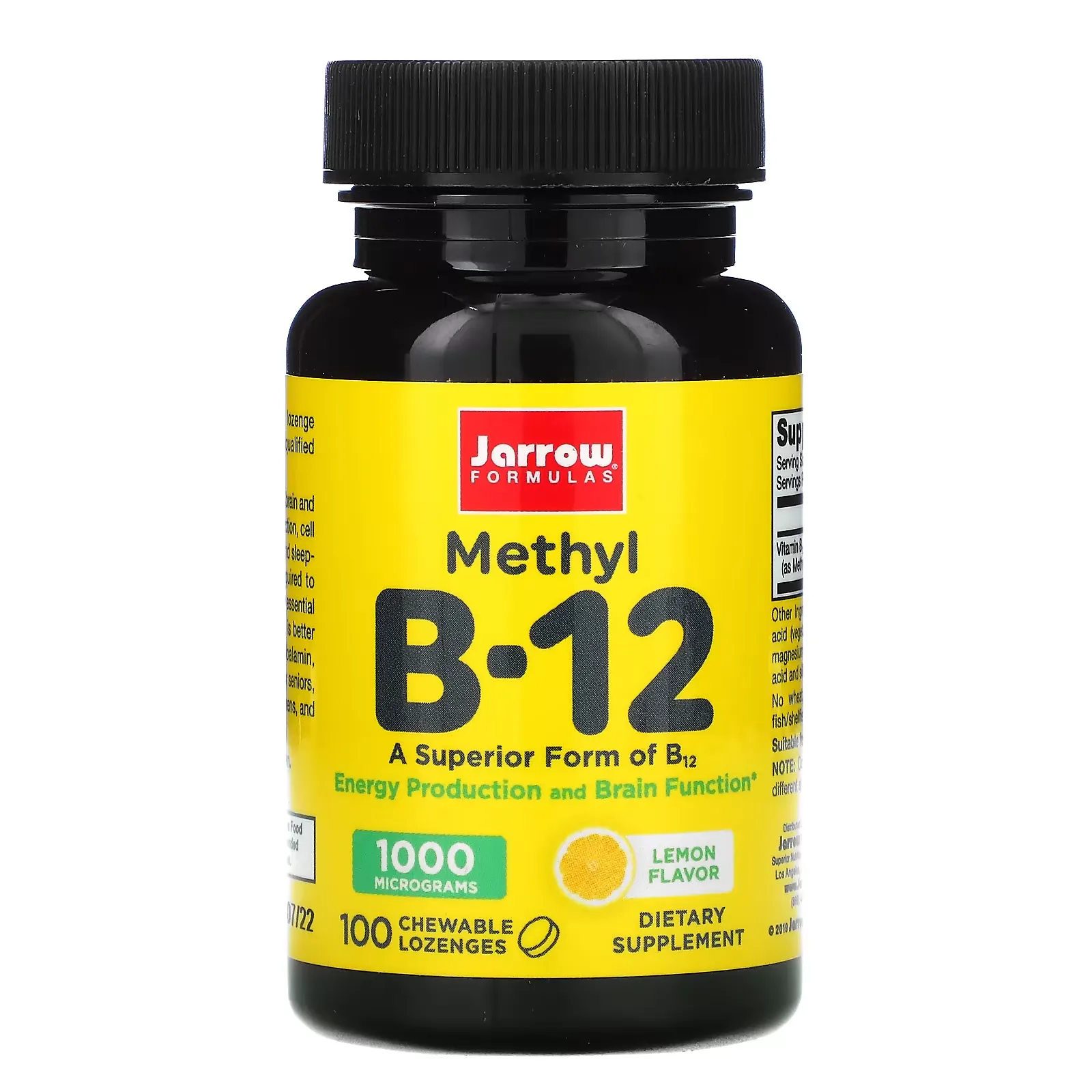 Methyl B-12, Lemon, 1,000 mcg, 100 Chewable Lozenges