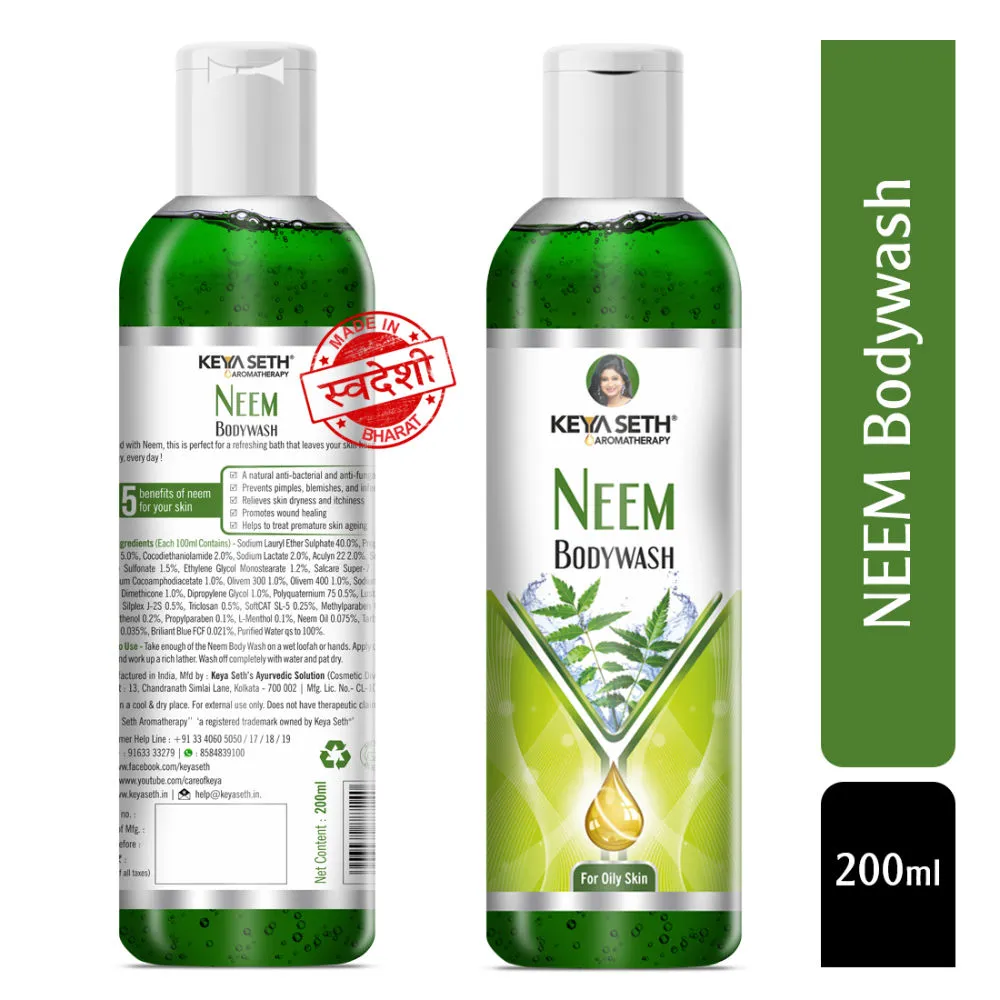 Keya Seth Aromatherapy Neem Bodywash Gel for Oily Skin