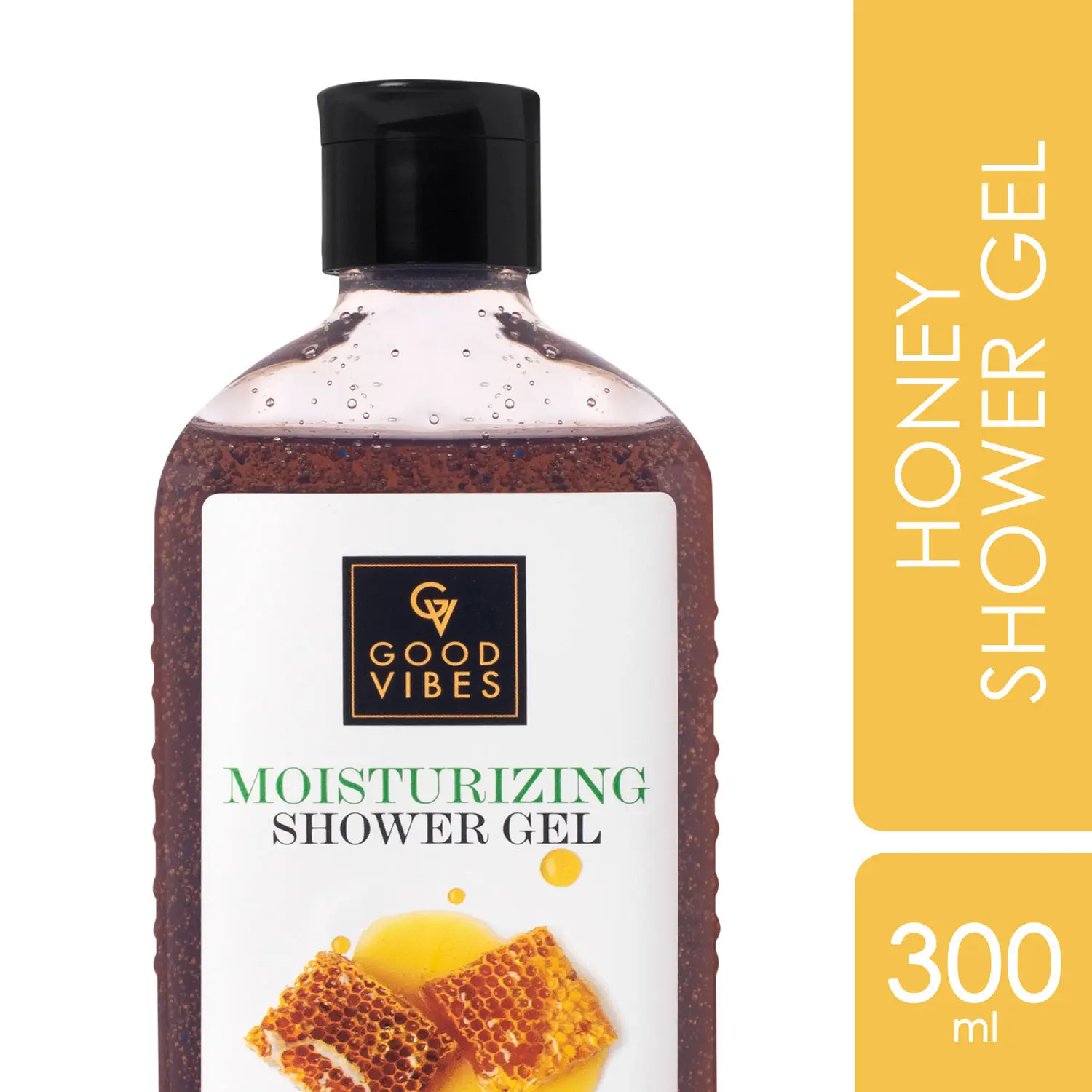 Good Vibes Honey Moisturizing Shower Gel | (Body Wash) Exfoliating, Hydrating | (300 ml)