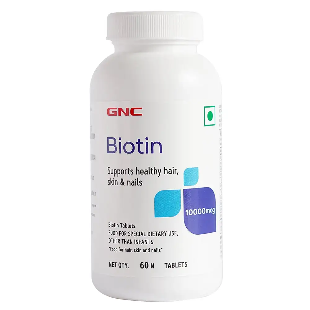 GNC Biotin 10000 mcg,  60 tablet(s)  Unflavoured