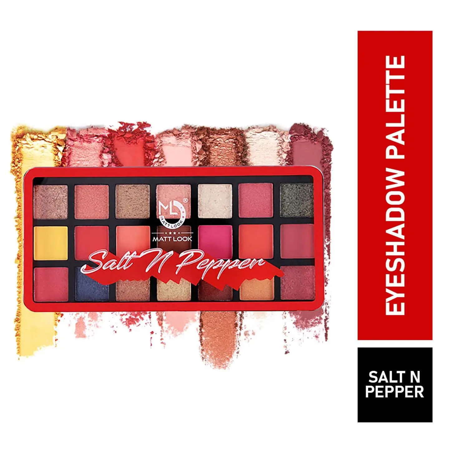 Mattlook Salt N Paper Ultra Professional Eyeshadow Palette, Multicolor , 21gm