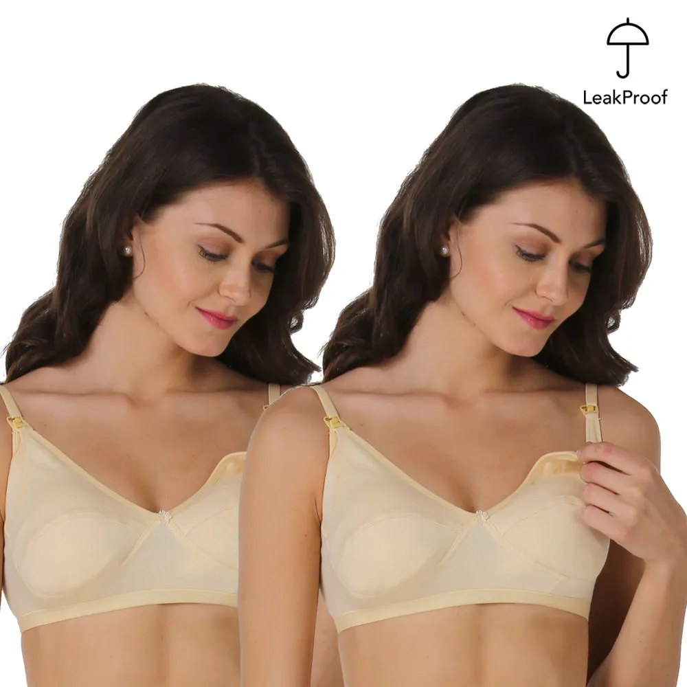 Morph Maternity Pack Of 2 Leakproof Nursing Bras - Nude