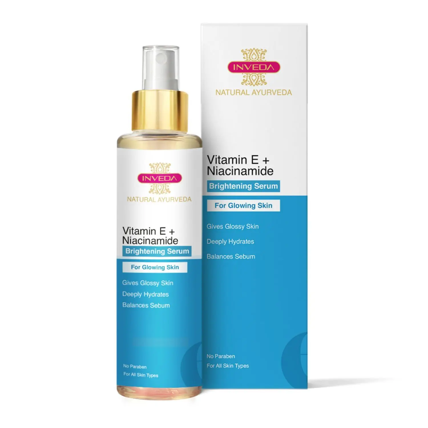 Inveda Vitamin E + Niacinamide Brightening Serum | For Glowing Skin, 100ml