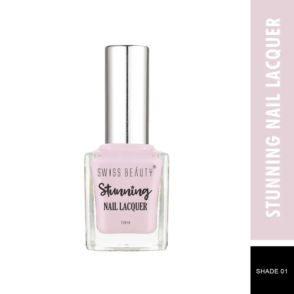 Swiss Beauty Stunning Nail Lacquer 1 Nude Pink (10 ml)