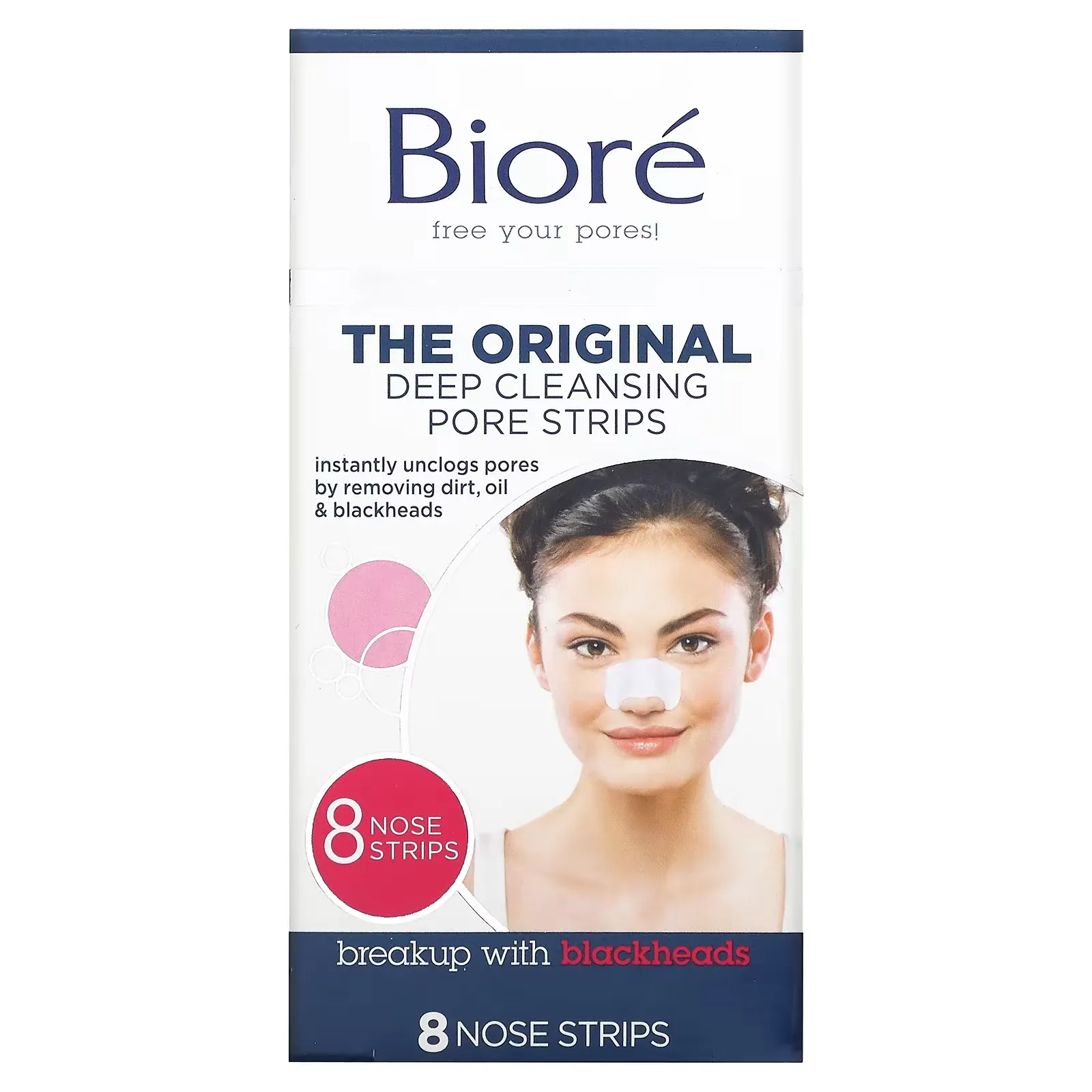 Deep Cleansing Pore Strips, The Original , 8 Nose Strips