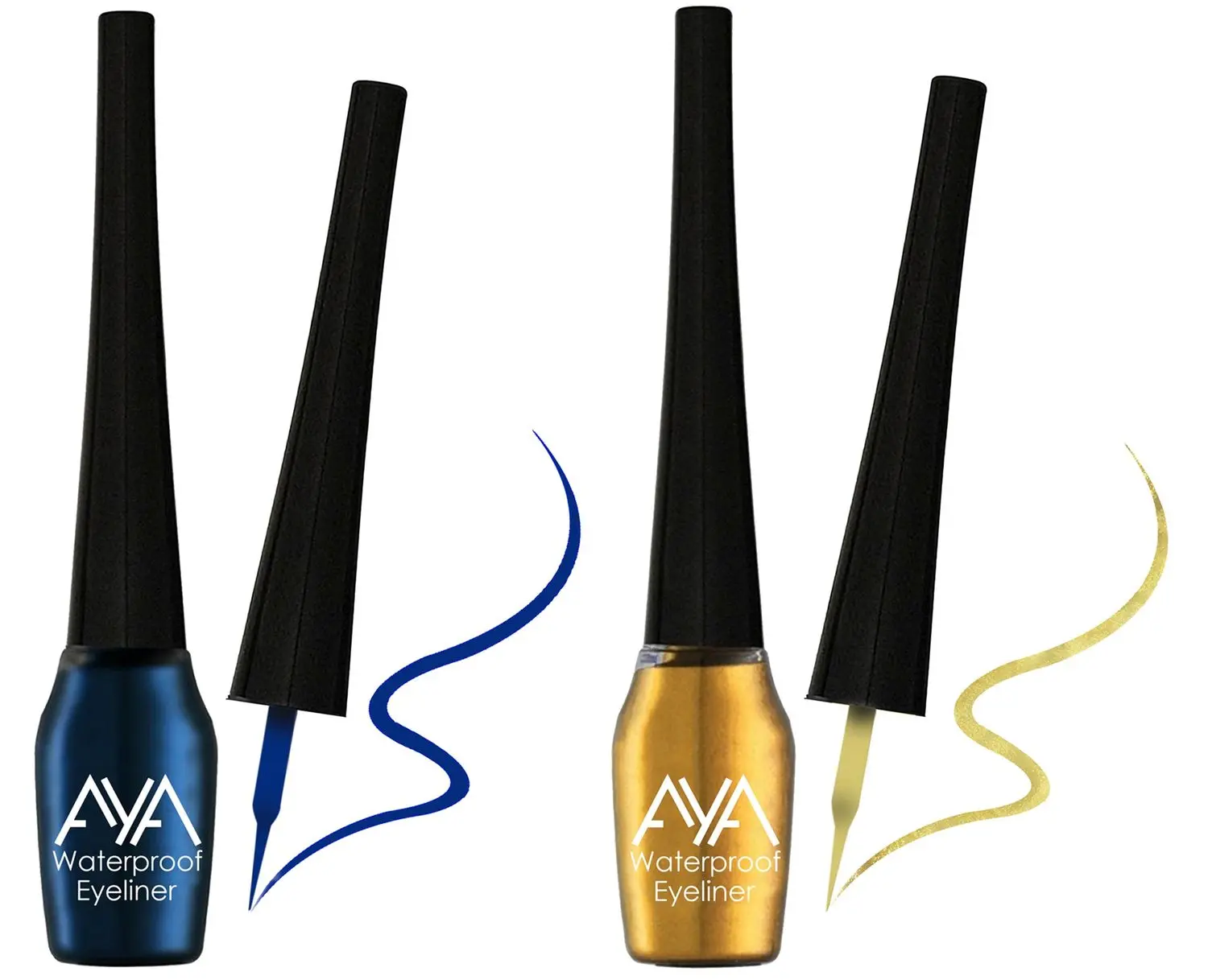 AYA Waterproof Eyeliner, Set of 2 (Blue and Golden)