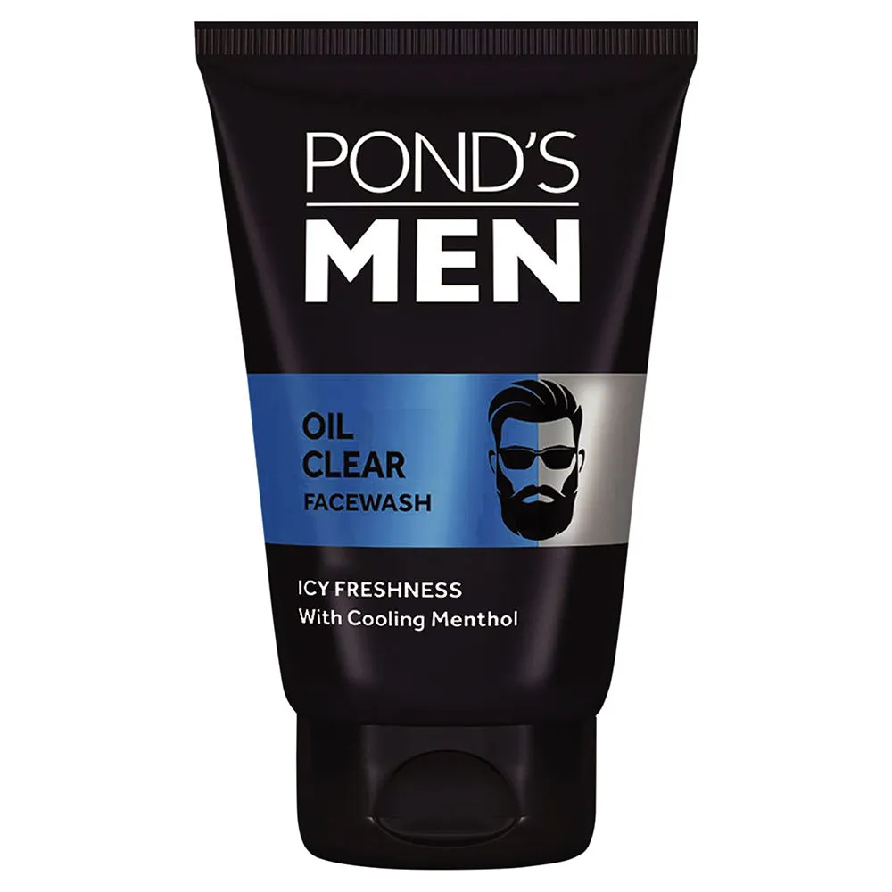 Ponds Men Oil Clear Facewash Cooling Menthol Refreshes Skin Removes Dirt