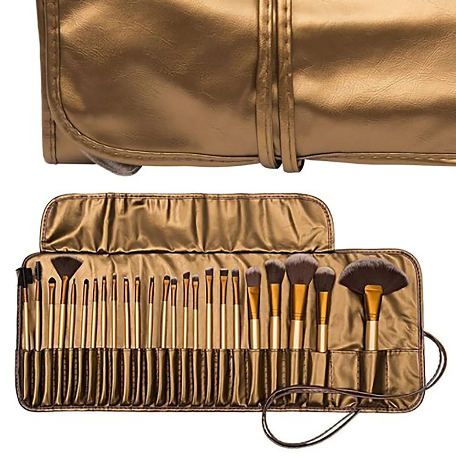 Ronzille Professional Premium Makeup brush Set of 24 (Golden)