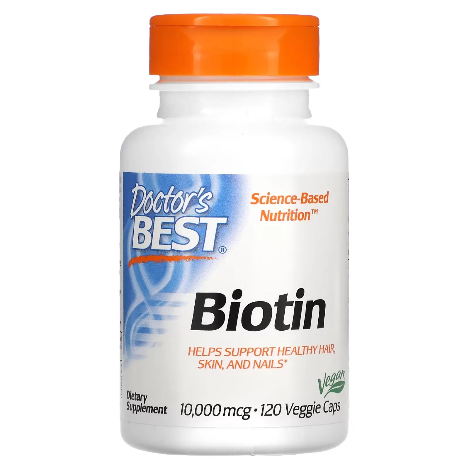 Biotin, 10,000 mcg, 120 Veggie Caps