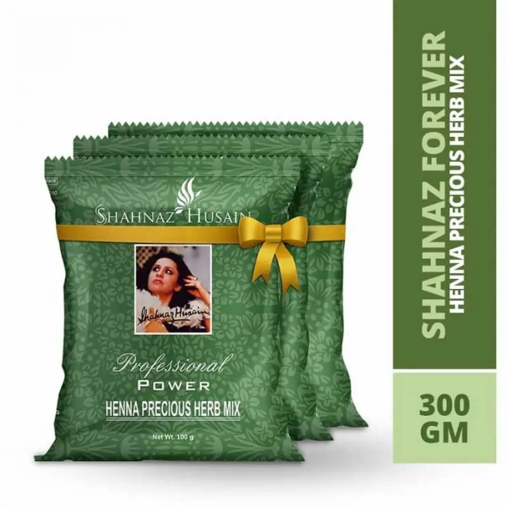 SHAHNAZ HUSAIN HENNA PRECIOUS HERB MIX COMBO PACK, 3x100gm