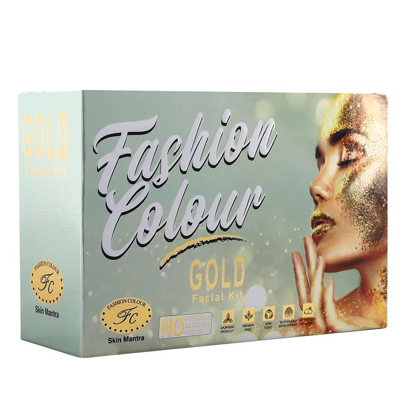 FASHION COLOUR Gold Facial Kit Pack Of 4