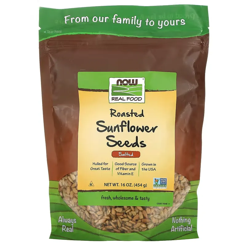 Real Food, Roasted Sunflower Seeds, Salted, 16 oz (454 g)