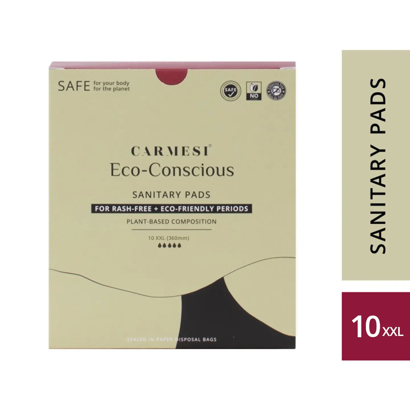 Carmesi Eco-Conscious Sanitary Pads (10 XXL)