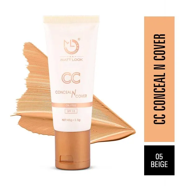 Matt look CC Conceal N Cover Oil-Free SPF 15 - Beige