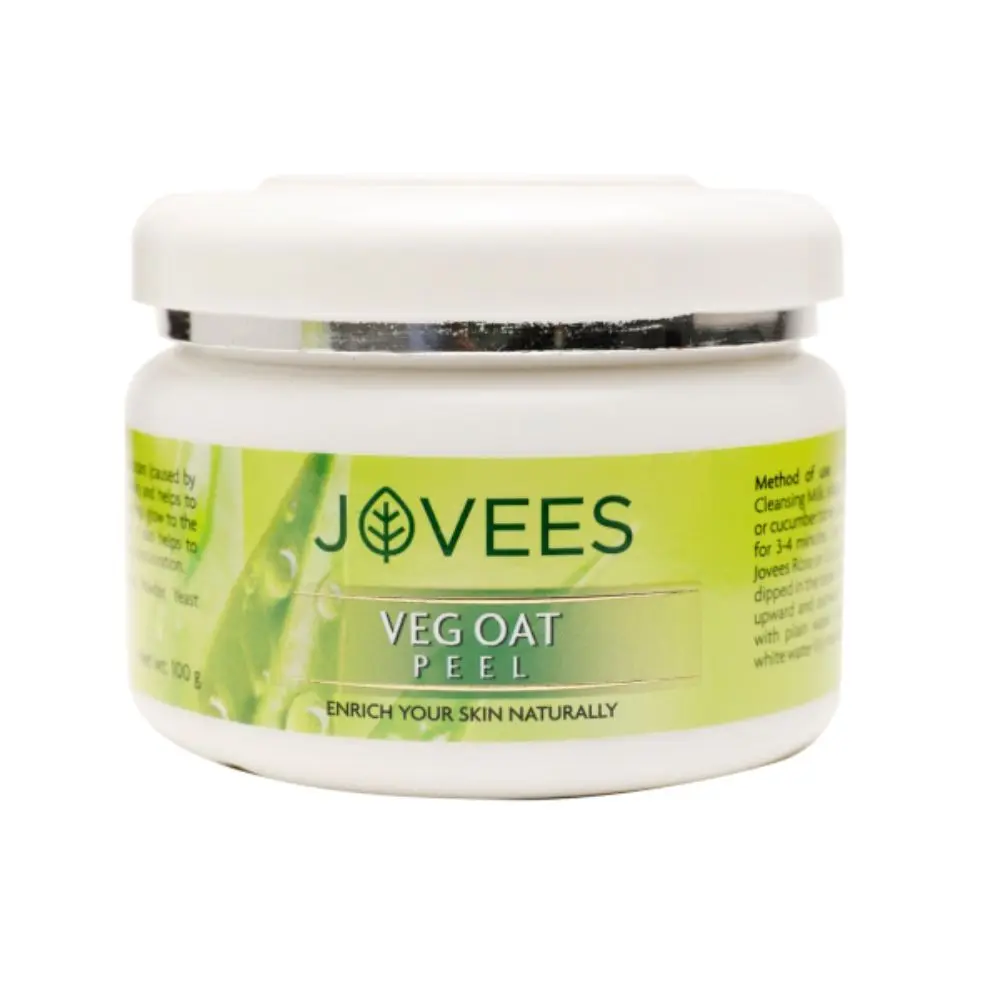 Jovees Herbal Veg Oat Peel | Face Mask for Glowing Skin | Helps Minimize Scars, Tanning, Pigmentation | Deep Pore Cleansing | For Women/Men | 100GM