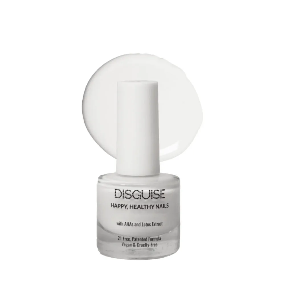 Disguise Cosmetics Happy Healthy Nail Polish with Ahas and Lotus Extract - Whimsical White 123