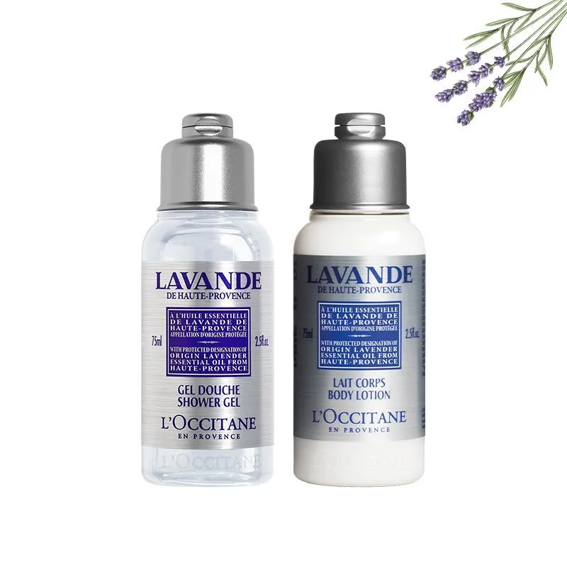 L'Occitane Lavender Travel Set with Body Shower Gel & Body Lotion