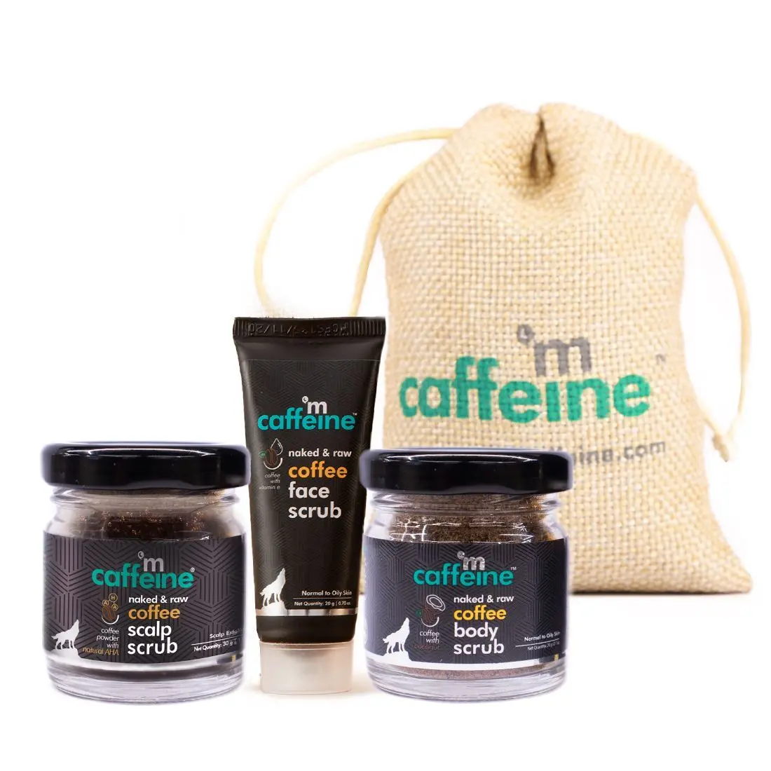 mCaffeine Head-to-Toe Scrubs (Pack of 3)