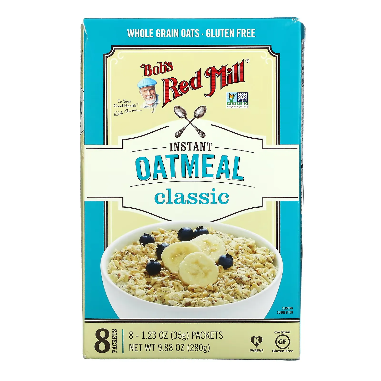 Instant Oatmeal Packets, Classic, 8 Packets, 1.23 oz (35 g) Each