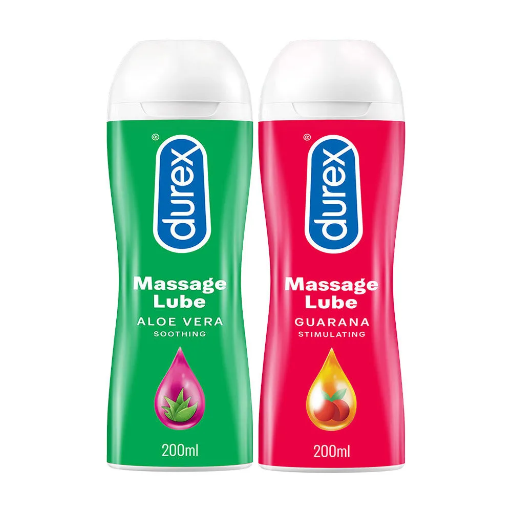 Durex Massage Lube Lubricant Aloe Vera + Guarana For Men & Women