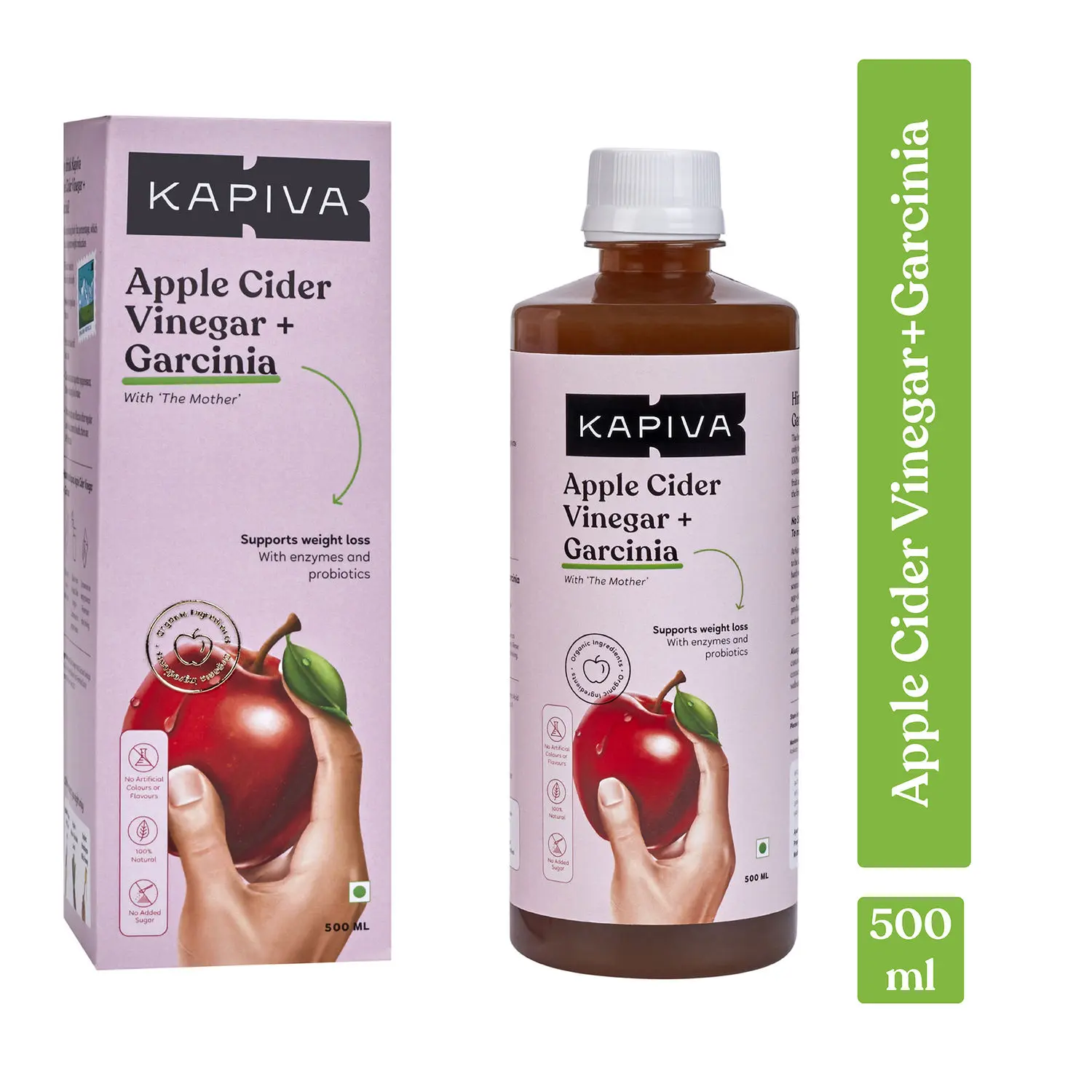 Kapiva Apple Cider + Garcinia (Helps Reduce Weight And Detoxifies The Body) -500 Ml