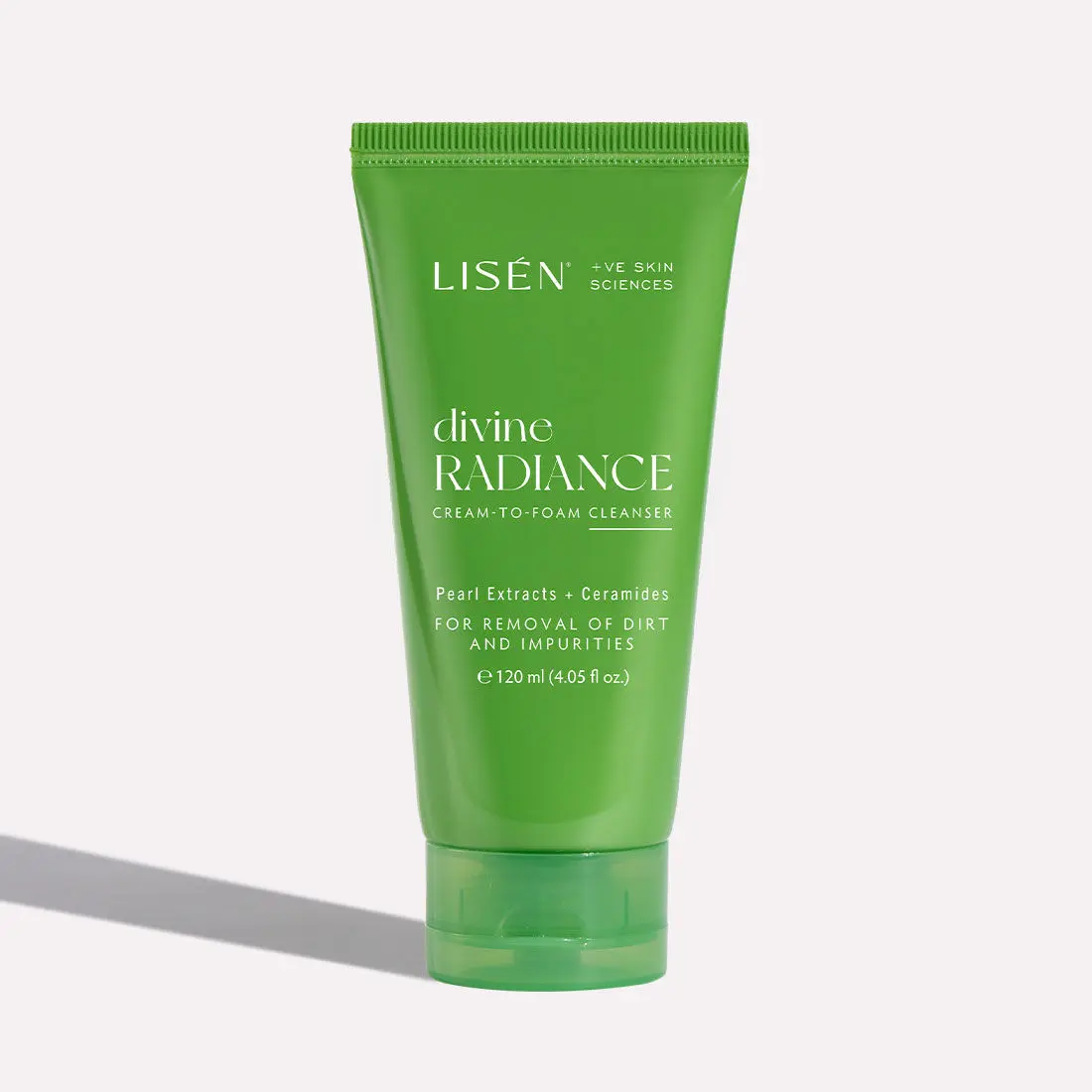 LISEN Divine Radiance Cream To Foam Cleanser, 120 ML Formulated with Pearl Extracts + Ceramides for Removal of Dirt and Impurities (Women & Men)