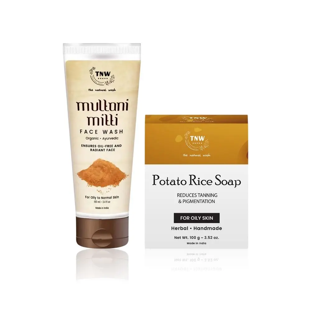 TNW The Natural Wash Multani Mitti Face Wash + Potato Rice Soap For All Oily Skin