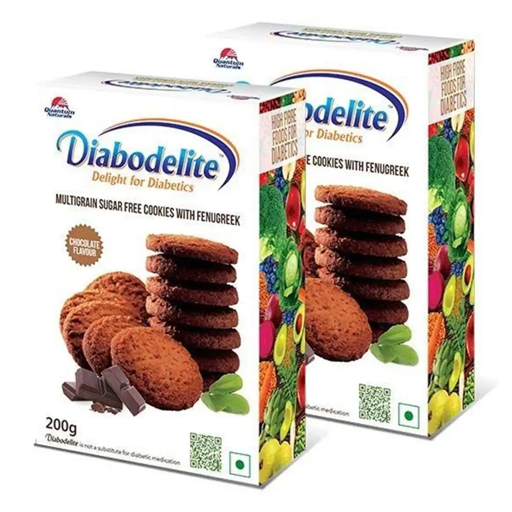 Quantum Naturals Diabodelite Cookies,  200 g  Chocolate (Pack of 2)