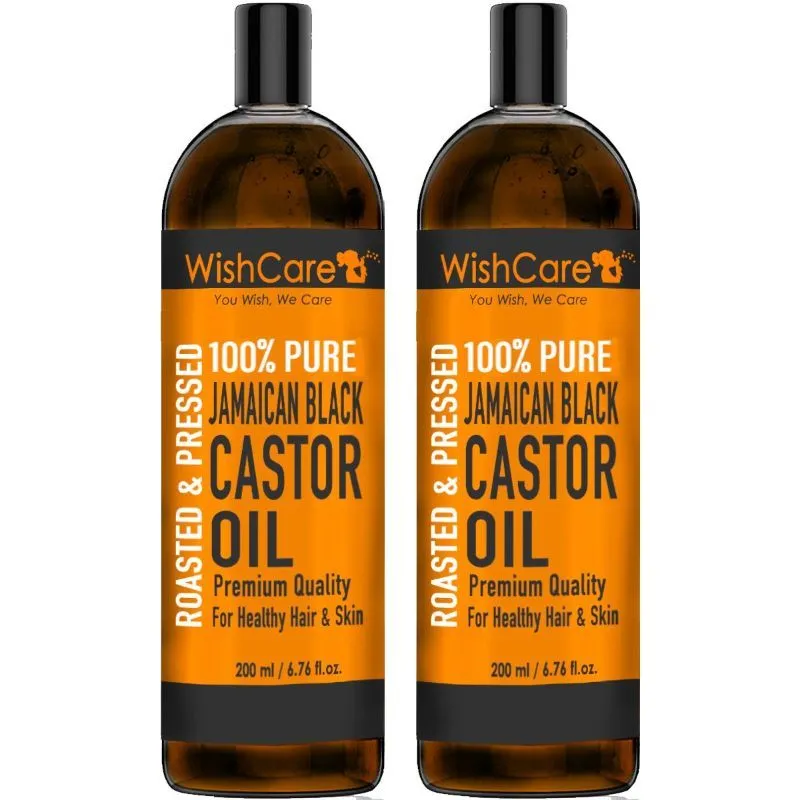 Wishcare Jamaican Black Castor Oil - Roasted & Pressed (Pack Of 2)