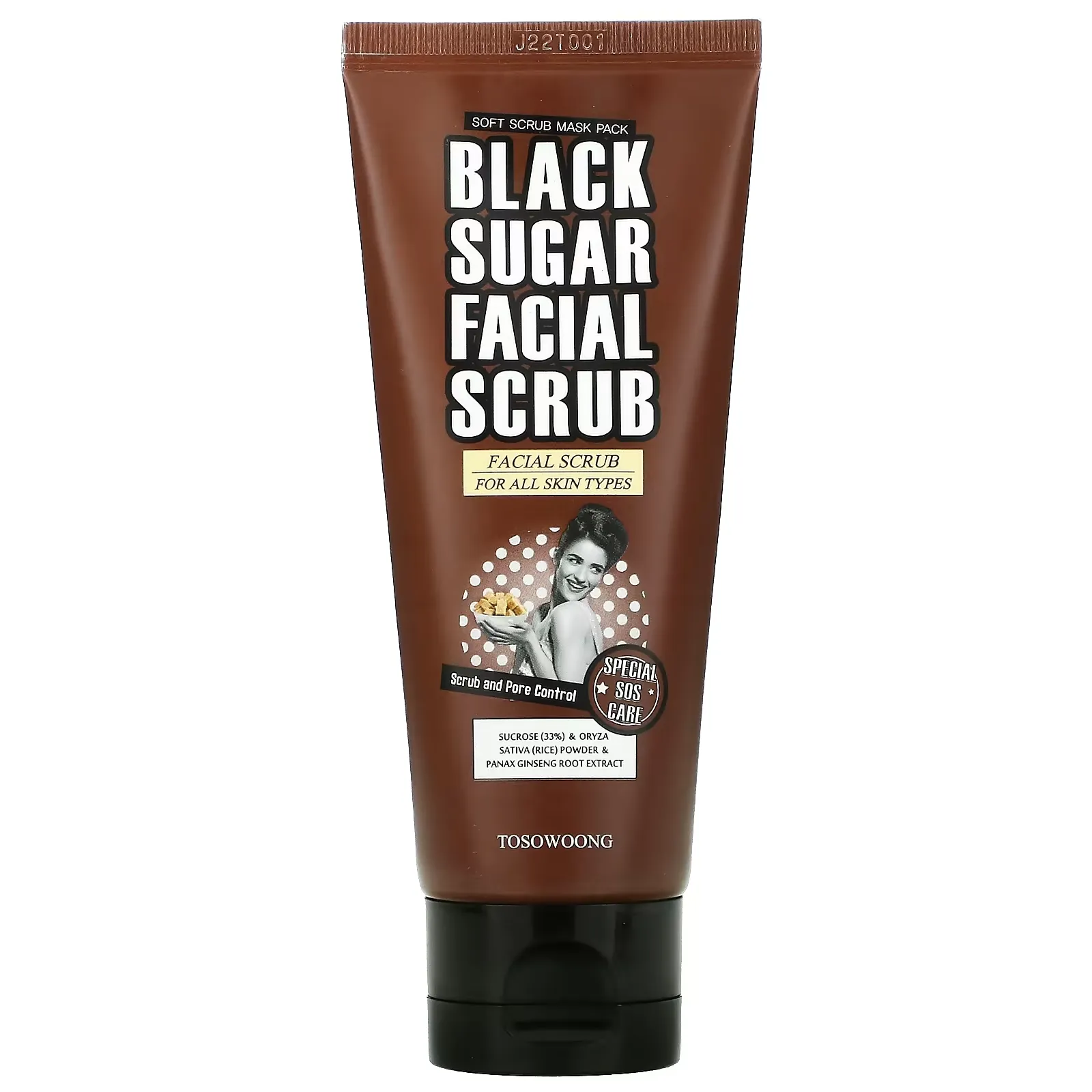 Black Sugar Facial Scrub, 3.38 fl oz (100 ml)