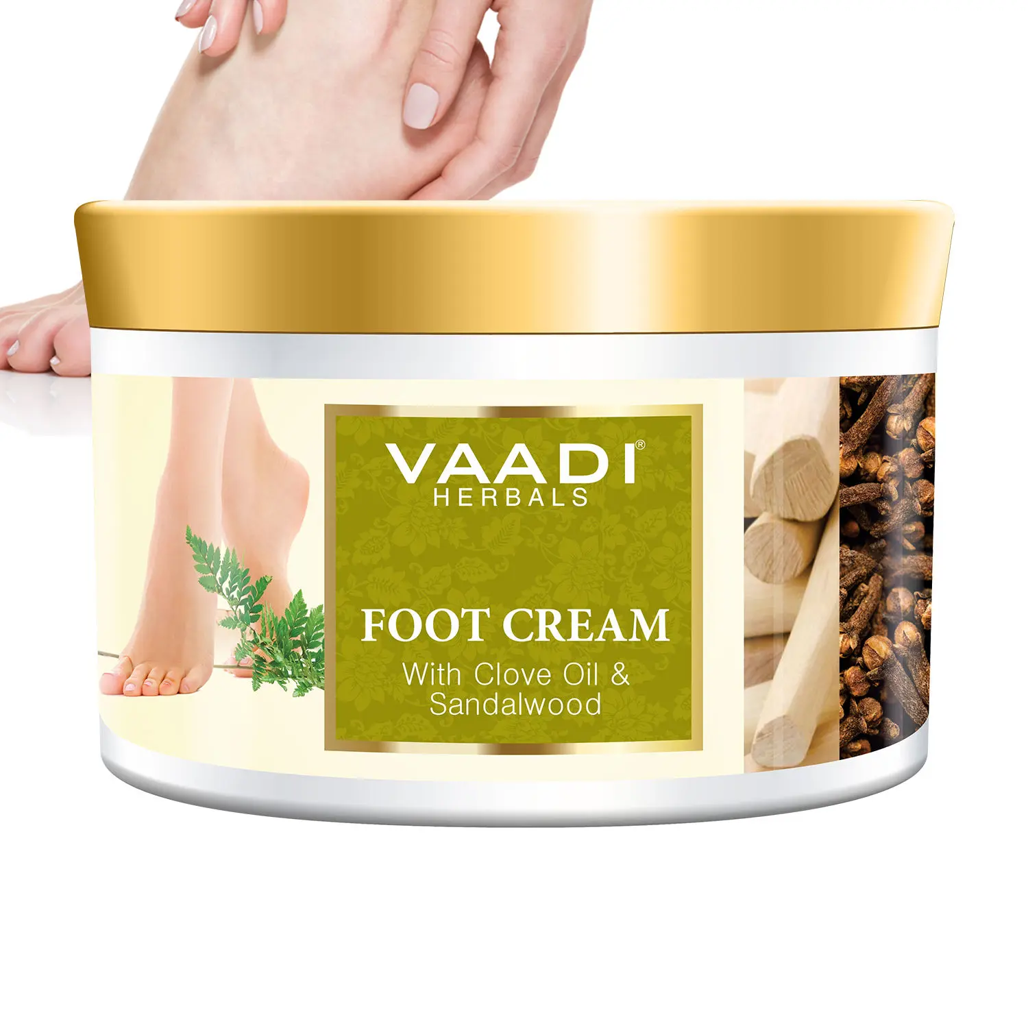 Vaadi Herbals Foot Cream- With Clove Oil & Sandalwood (500 g)