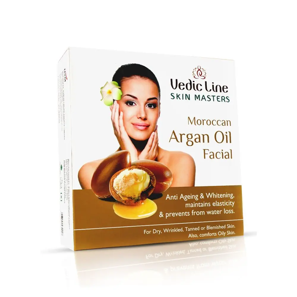 Vedicline Moroccan Argan Oil Facial Kit Minimize Signs of Ageing, Wrinkles, Fine Lines & Dark Spots With Argan Oil, Wheat Germ & Almond oil & Vitamin E For Whitening Beautiful Glowing, 520ml