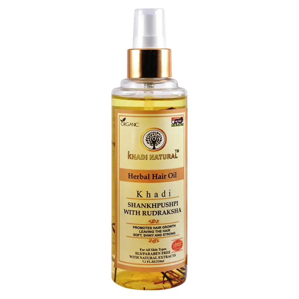 Khadi Natural Herbal Hair Oil,  210 ml  Shankhpushpi with Rudraksha