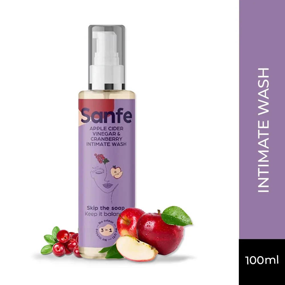 Sanfe Apple Cider Vinegar & Cranberry Intimate Hygiene Wash for Women