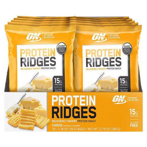 Optimum Protein Ridges - Cheese - 10/Box