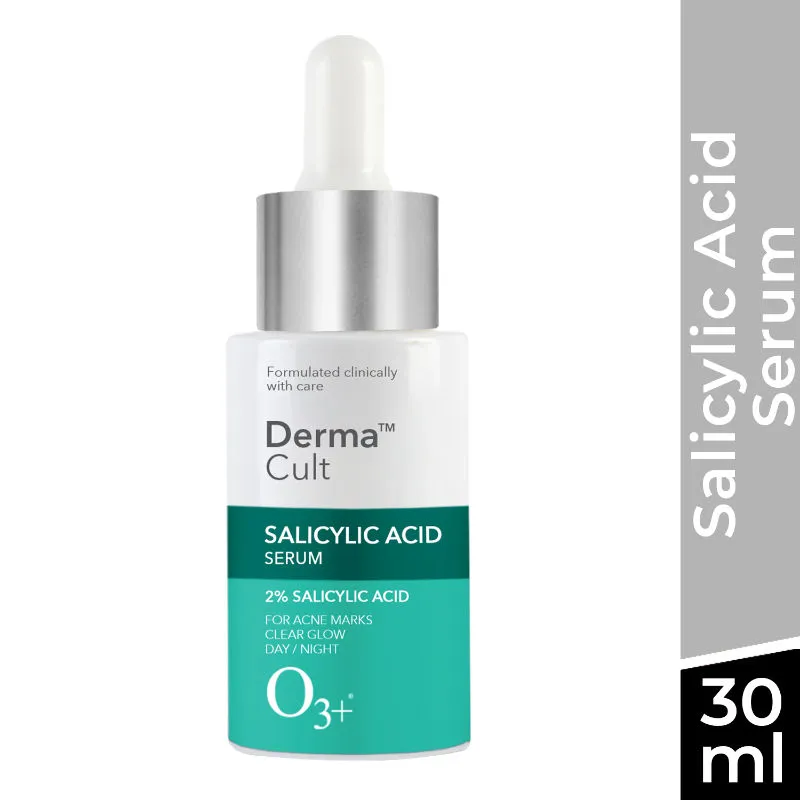 O3+ Derma Cult 2% Salicylic Acid Serum For Acne, Blackheads, Pore Tightening & Oil Control